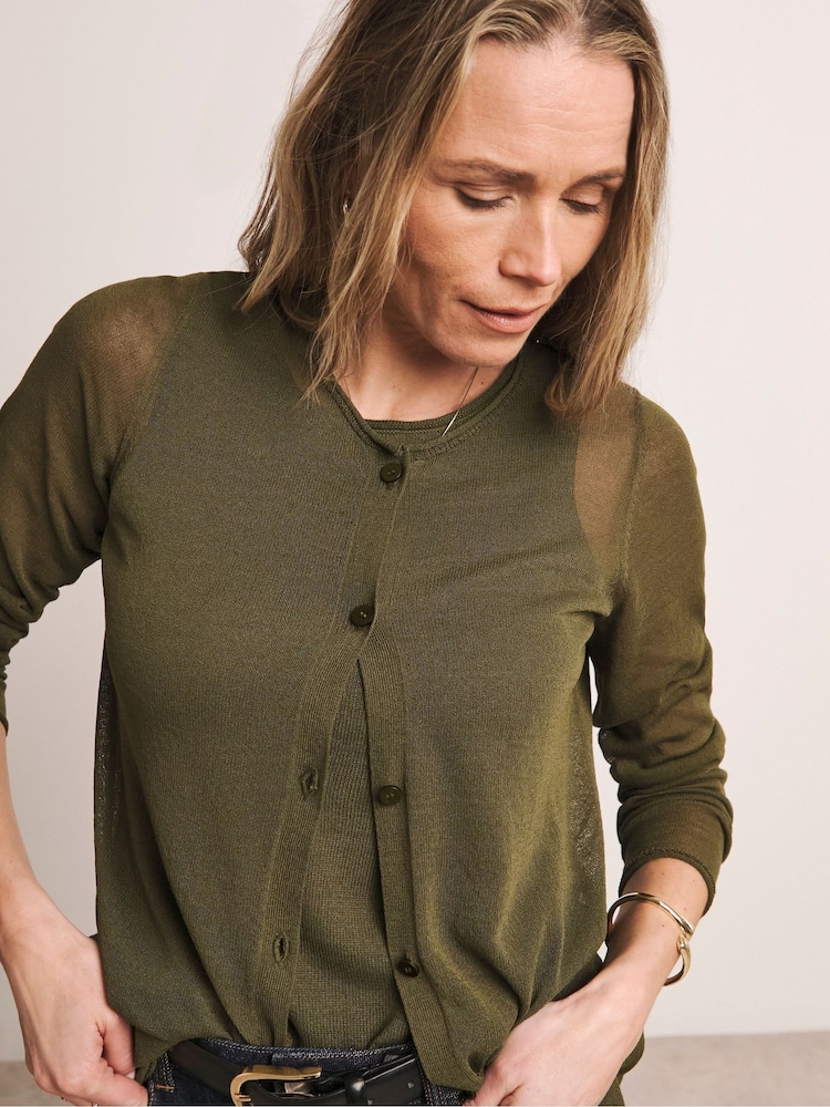 Anthology By JD Williams Green Sheer Cardigan - Image 1 of 5 Anthology By JD Williams Green Sheer Cardigan - Image 1 of 5