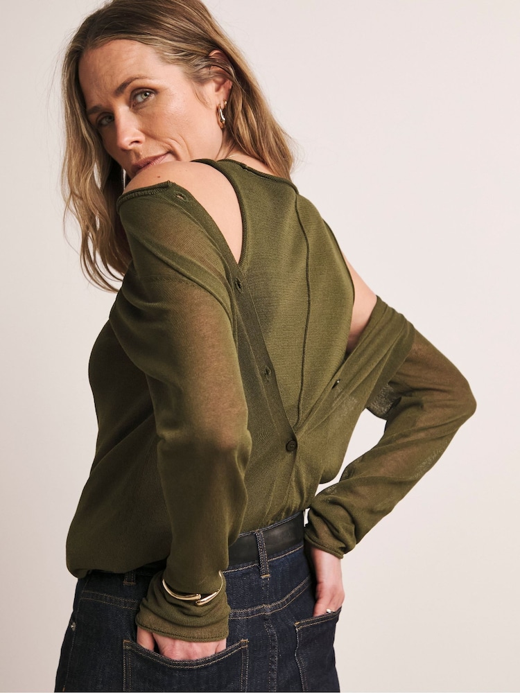 Anthology By JD Williams Green Sheer Cardigan - Image 2 of 5 Anthology By JD Williams Green Sheer Cardigan - Image 2 of 5