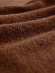 Rust Brown Relaxed Fit Cosy Crew Neck Jumper with Wool - Image 6 of 7