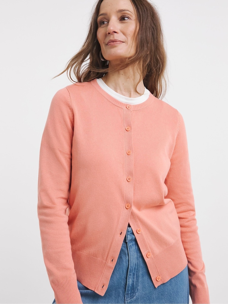 JD Williams Coral Crew Neck Cardigan - Image 1 of 4