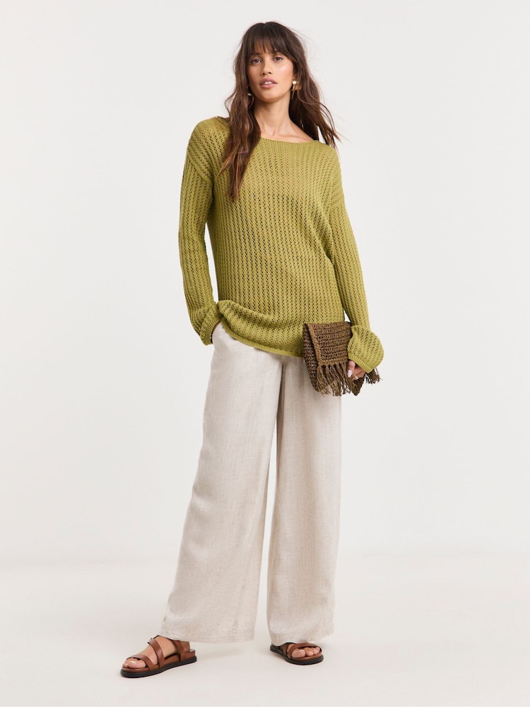 JD Williams Green Crochet Longline Tunic - Image 6 of 6 JD Williams Green Crochet Longline Tunic - Image 6 of 6