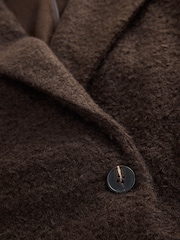 Chocolate Brown Revere Button Up Coatigan - Image 6 of 8