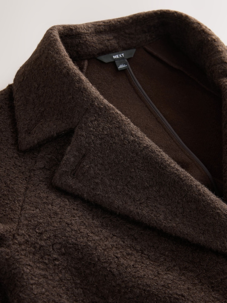 Chocolate Brown Revere Button Up Coatigan - Image 8 of 8