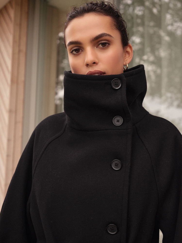 Black N. Premium Funnel Coat - Image 5 of 5