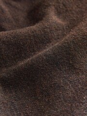 Chocolate Brown Formal Funnel Neck Coat - Image 10 of 11