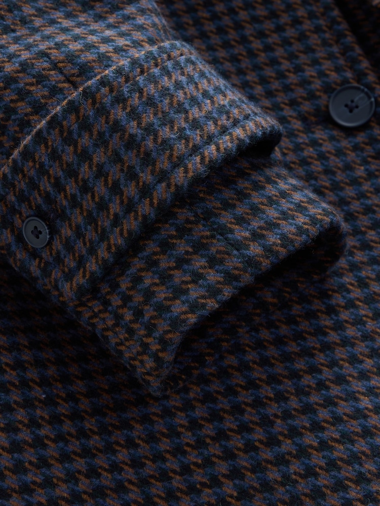 Navy Check N. Premium Funnel Coat - Image 7 of 7 Navy Check N. Premium Funnel Coat - Image 7 of 7