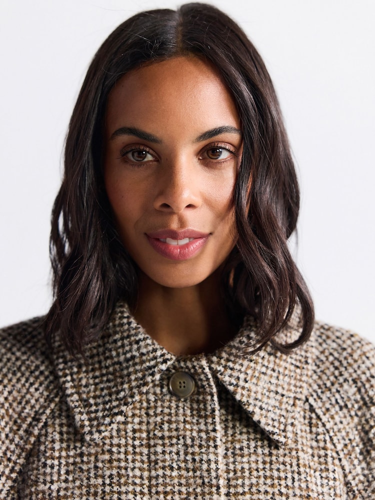 Neutral Single Breasted Long Collared Coat - Image 5 of 5