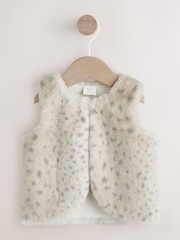 Leopard Baby Faux Fur Print Gilet (0mths-3yrs) - Image 1 of 5