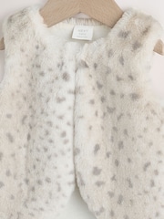 Leopard Baby Faux Fur Print Gilet (0mths-3yrs) - Image 3 of 5