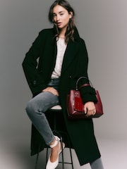 Black Long Maxi Coat - Image 1 of 9