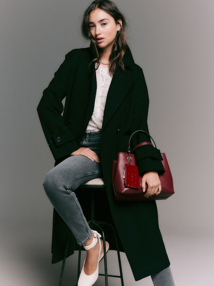 Black Long Maxi Coat - Image 1 of 9