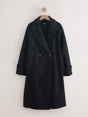 Black Long Maxi Coat - Image 6 of 9
