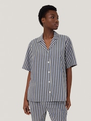 Jigsaw Blue 100% Cotton Stripe Short Pyjamas - Image 2 of 6