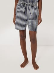 Jigsaw Blue 100% Cotton Stripe Short Pyjamas - Image 3 of 6