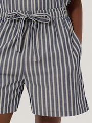 Jigsaw Blue 100% Cotton Stripe Short Pyjamas - Image 5 of 6