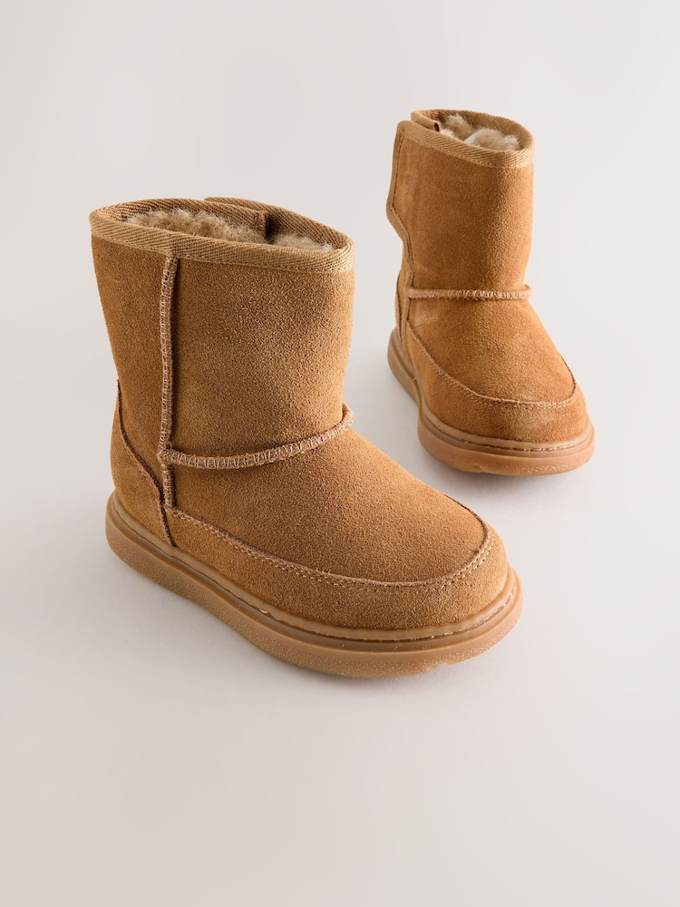 Tan Brown Water Repellent Suede Boots - Image 1 of 6