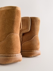 Tan Brown Water Repellent Suede Boots - Image 4 of 6