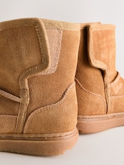 Tan Brown Water Repellent Suede Boots - Image 6 of 6