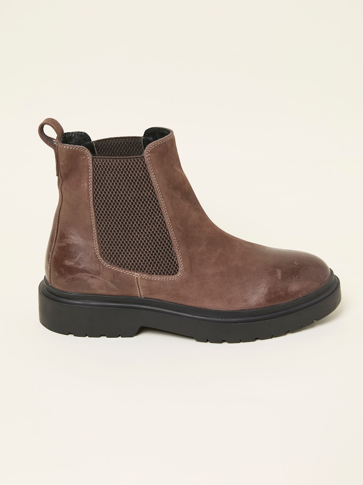 FatFace Chocolate Brown Mens Chelsea Boot - Image 1 of 3