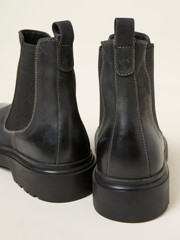 FatFace Black Mens Chelsea Boot - Image 2 of 3 FatFace Black Mens Chelsea Boot - Image 2 of 3