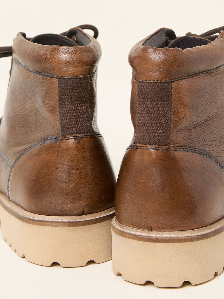 FatFace Tan Brown Mens Apron Boot - Image 2 of 3 FatFace Tan Brown Mens Apron Boot - Image 2 of 3