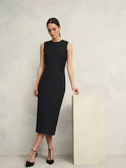 Hobbs Black Chrome Hazel Ponte Dress - Image 1 of 5