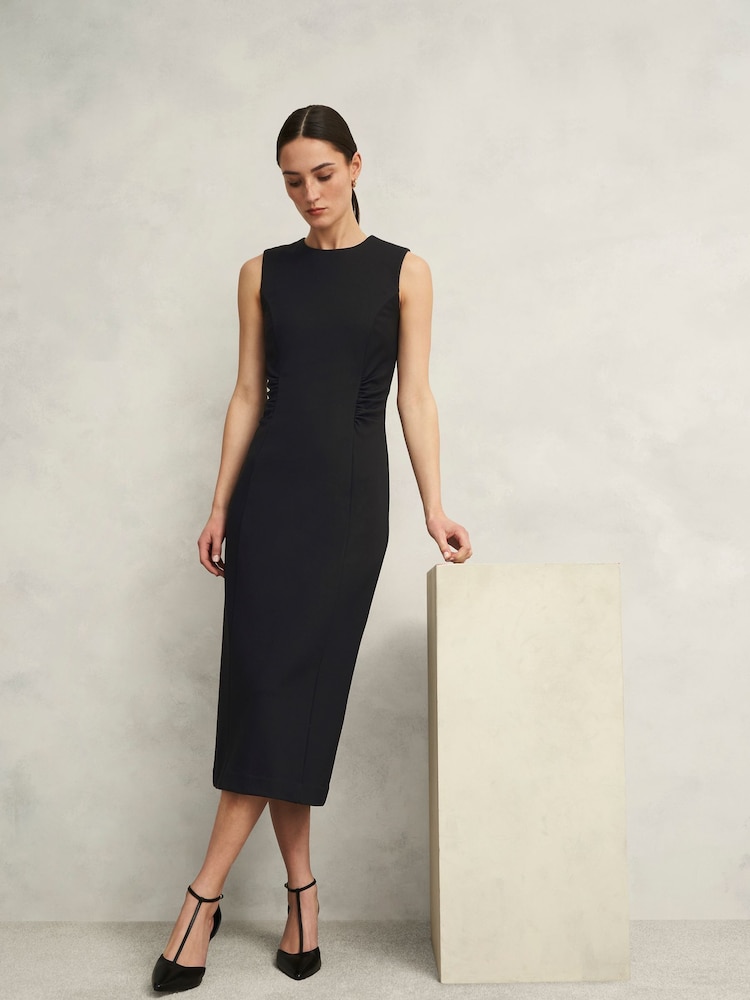 Hobbs Black Chrome Hazel Ponte Dress - Image 1 of 5