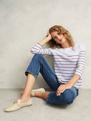 Hobbs Avia Striped 100% Cotton T-Shirt - Imagen 4 de 6