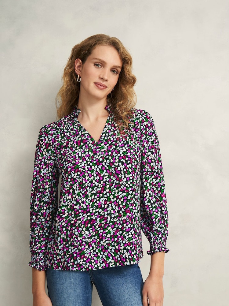 Hobbs Pink/Green Orelia Blouse - Image 1 of 5