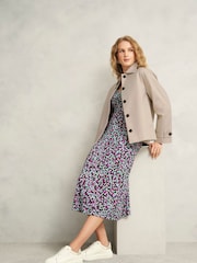 Hobbs Black/Purple Flo Jersey Dress - Image 2 of 5