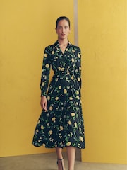Hobbs Black Chrome Everly Dress - Image 1 of 7