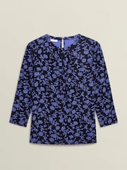 Hobbs Blue Julia Printed Top - Image 6 of 6