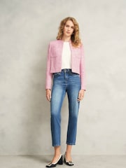 Hobbs Pink Darcy Tweed Jacket - Image 3 of 5