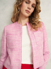 Hobbs Pink Darcy Tweed Jacket - Image 4 of 5