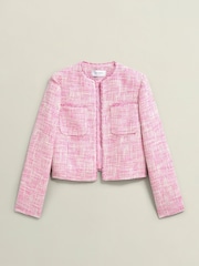 Hobbs Pink Darcy Tweed Jacket - Image 5 of 5