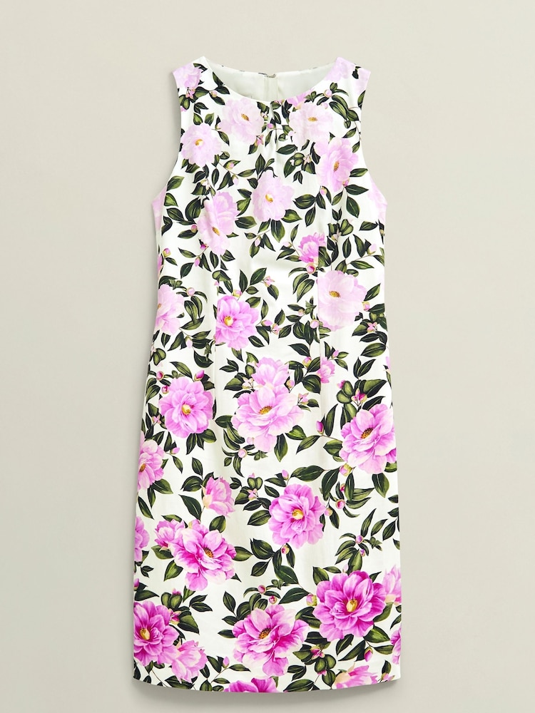Hobbs White/Pink Fiona Dress - Image 5 of 5
