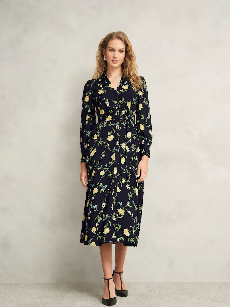 Hobbs Black Petite Everly Dress - Image 1 of 5