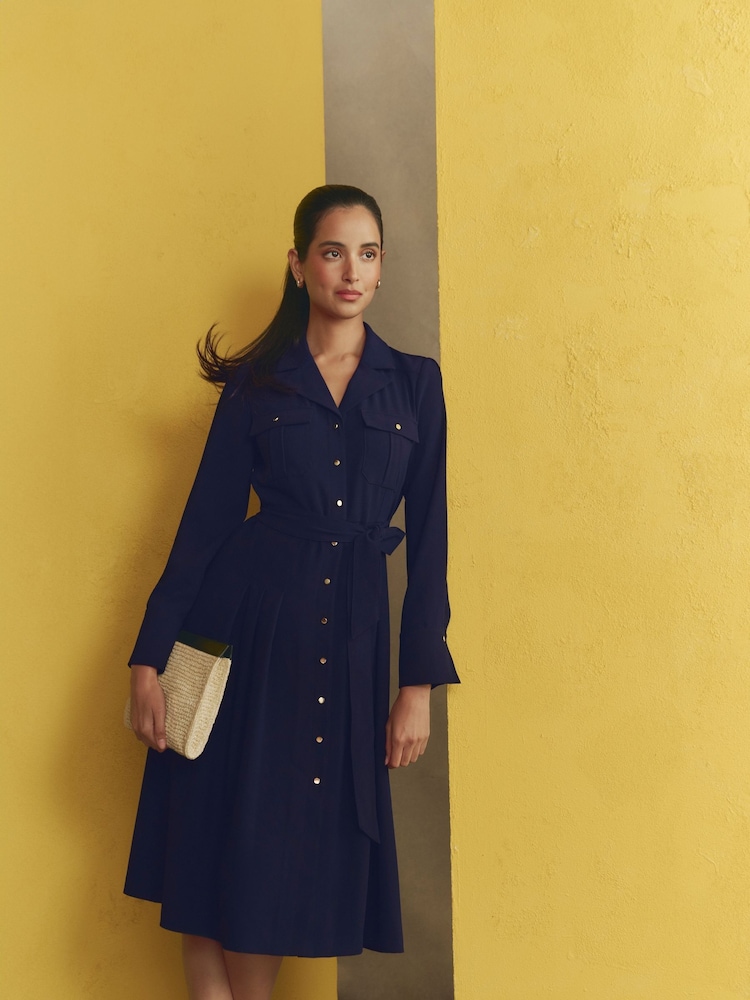 Hobbs Blue Myla Dress - Image 1 of 6