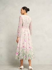 Hobbs Pink Fay Silk Dress - Image 3 of 7