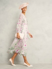 Hobbs Pink Fay Silk Dress - Image 4 of 7