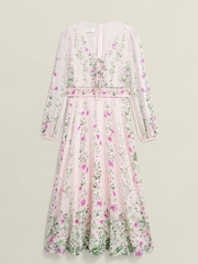 Hobbs Pink Fay Silk Dress - Image 7 of 7