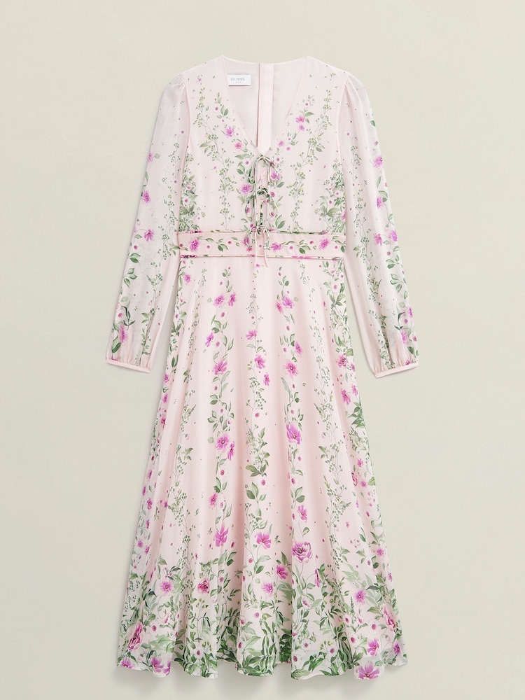 Hobbs Pink Fay Silk Dress - Image 7 of 7