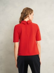 Hobbs Red Tali tshirt - Image 4 of 7