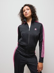 Adidas Originals Black Grey Classic Firebird Track Pant Trousers - Image 3 of 7