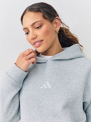 adidas Grey All SZN Hoodie - Image 4 of 6
