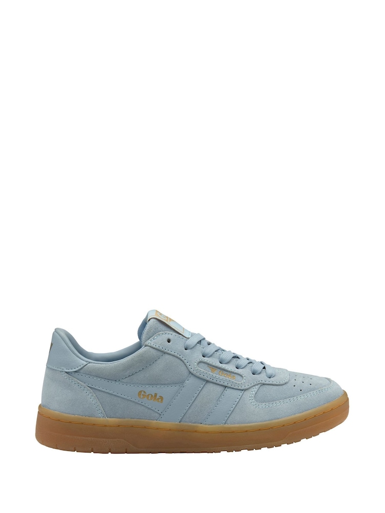 Gola Blue Ladies Hawk Suede '86 Lace-Up Trainers - Image 1 of 4