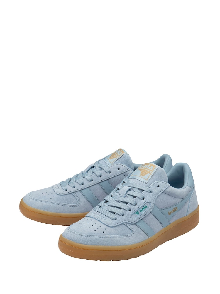 Gola Blue Ladies Hawk Suede '86 Lace-Up Trainers - Image 2 of 4