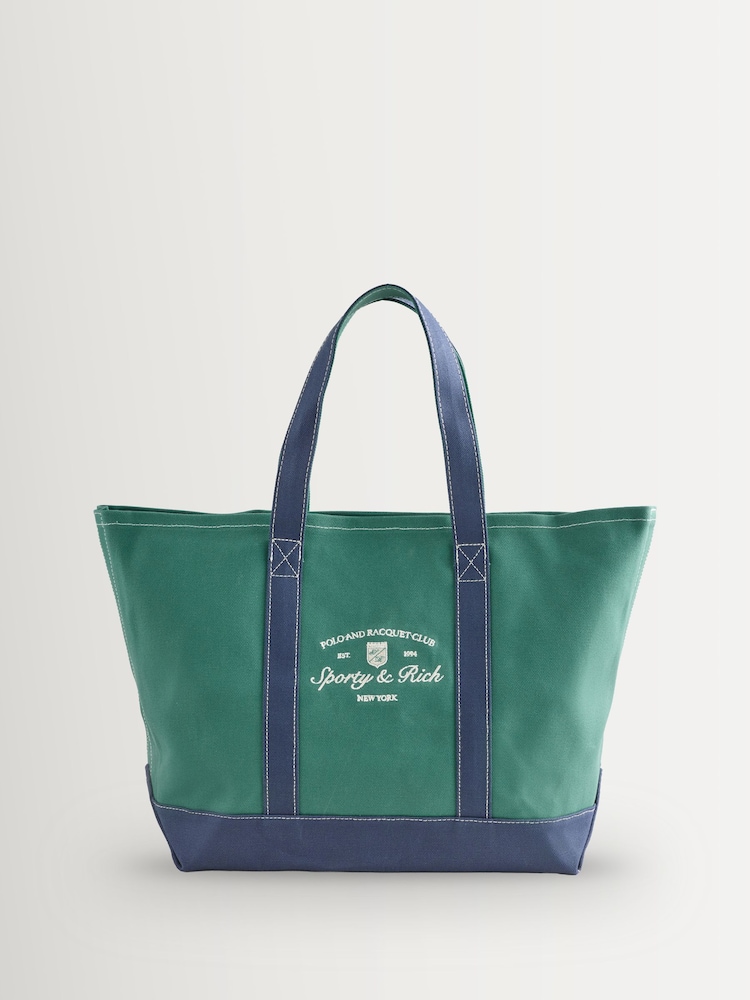 Sporty & Rich Blue Syracuse Two Tone Tote Bag - Image 1 of 6