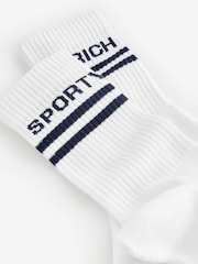Sporty & Rich White Bold Logo Socks - Image 2 of 3