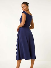 Blau - Roman Bardot Ruffle Wrap Dress - Bild 2 von 5